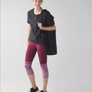 Lululemon Seamlessly Street Crop | Heathered Dashing Purple | Size 2